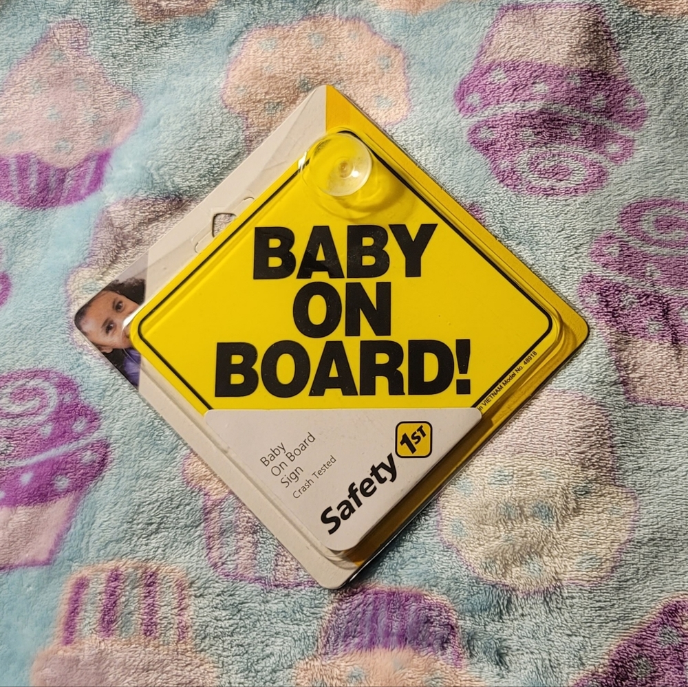 Safety 1ˢᵗ Baby On Board Sign, (Yellow)